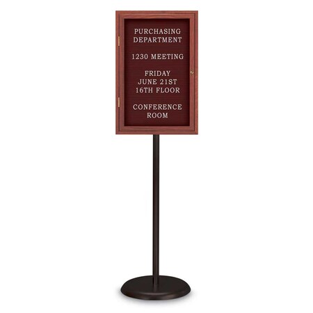 United Visual Products Corkboard, Double Door, Radius Frame, 42x32", Satin/Medium Gray UV70025-SATIN-MEDGRY